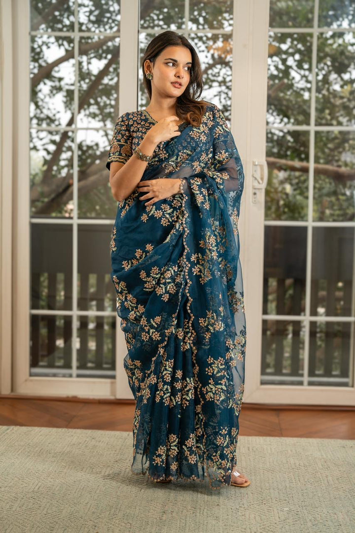 Navy Twilight Saree (Ready to Ship)