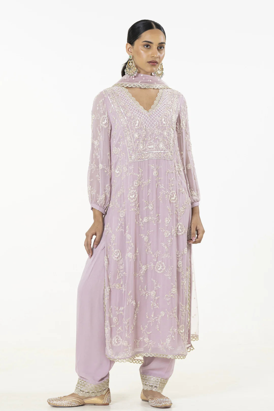 Lavender Mirella Kurta Set (Ready To Ship)