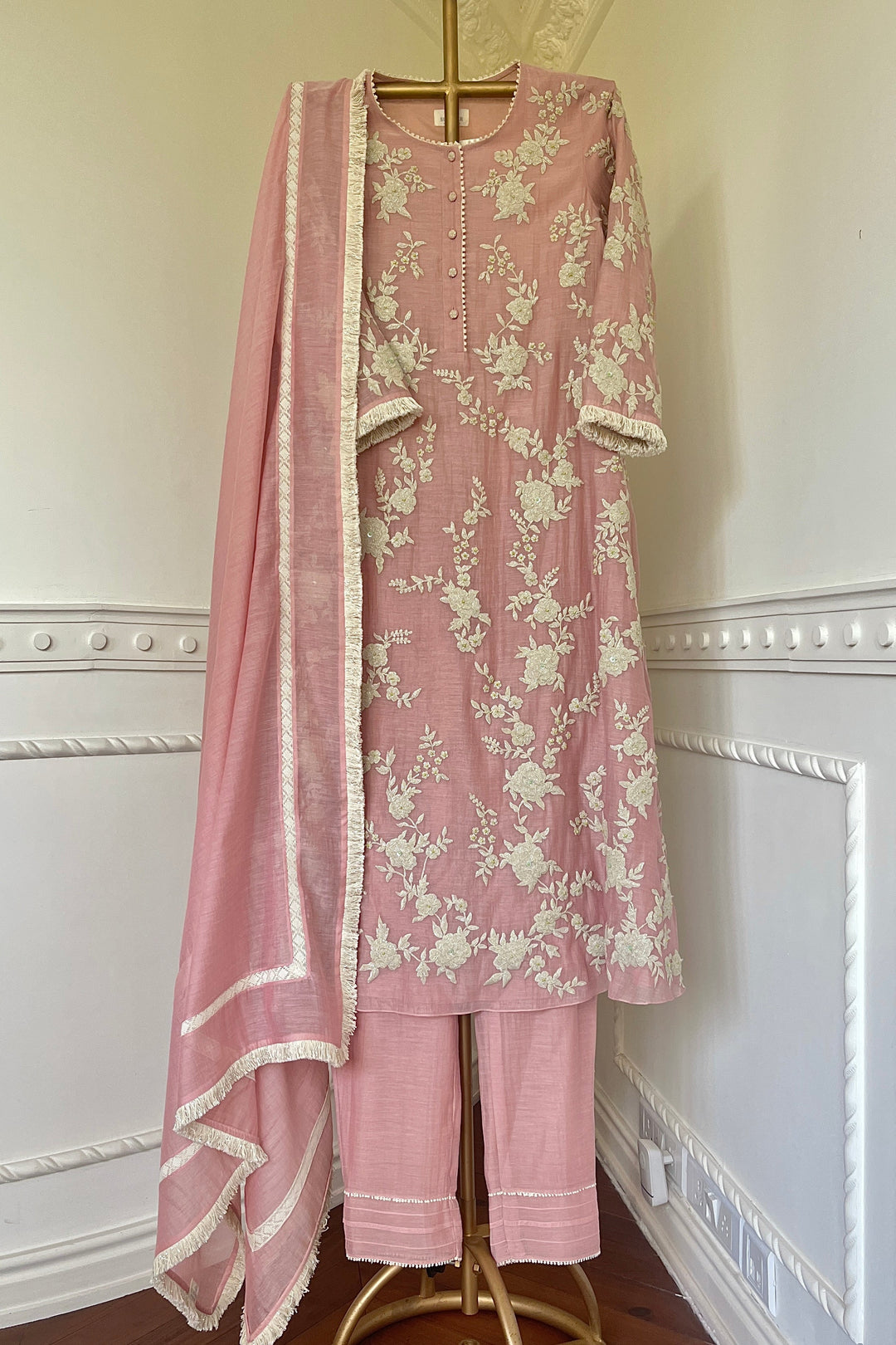 Blush Pink Muse Kurta Set (Sale)