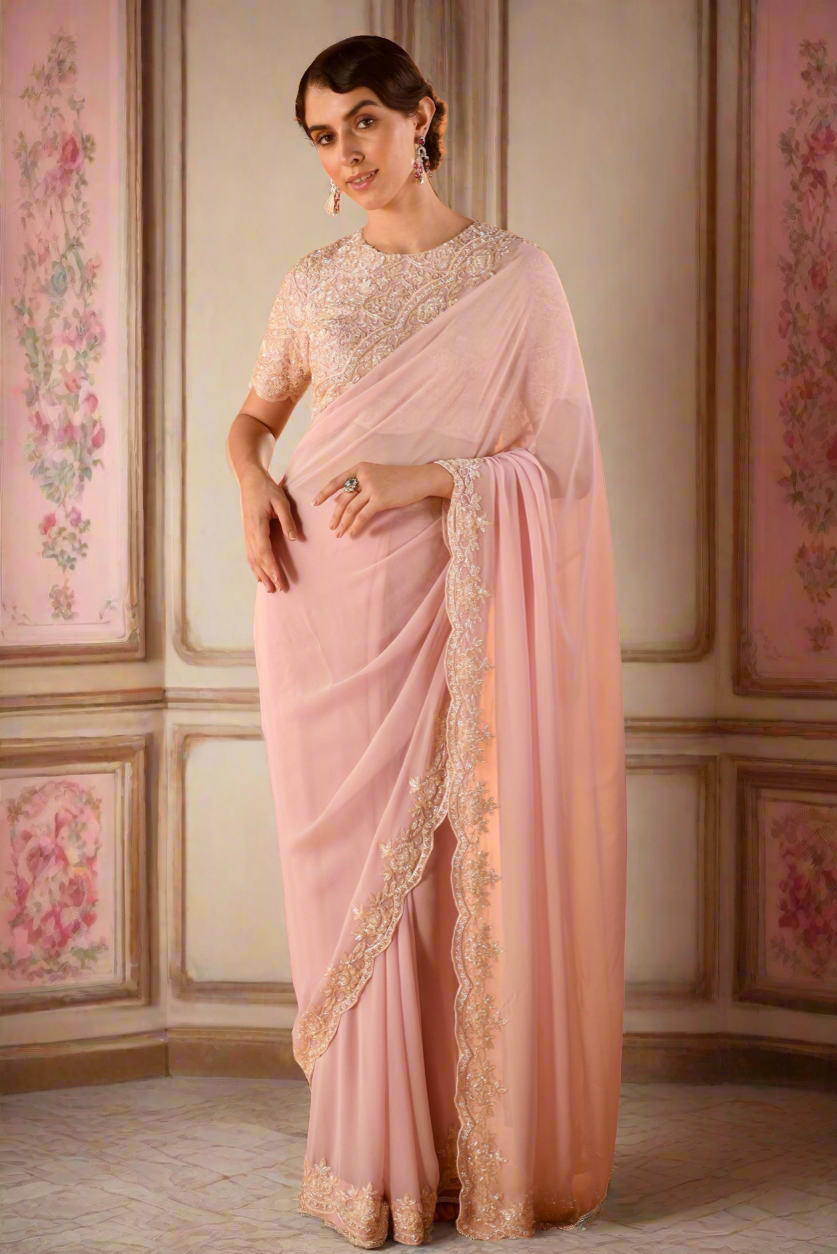 Pink Chandelier Saree