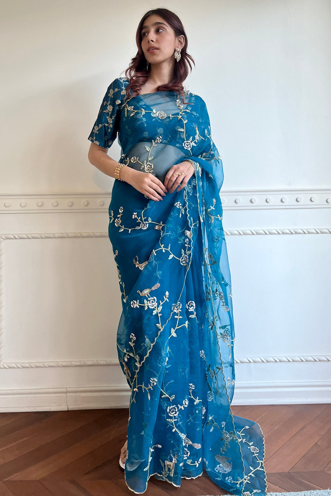 Rose Garden Saree (Ready To Ship)