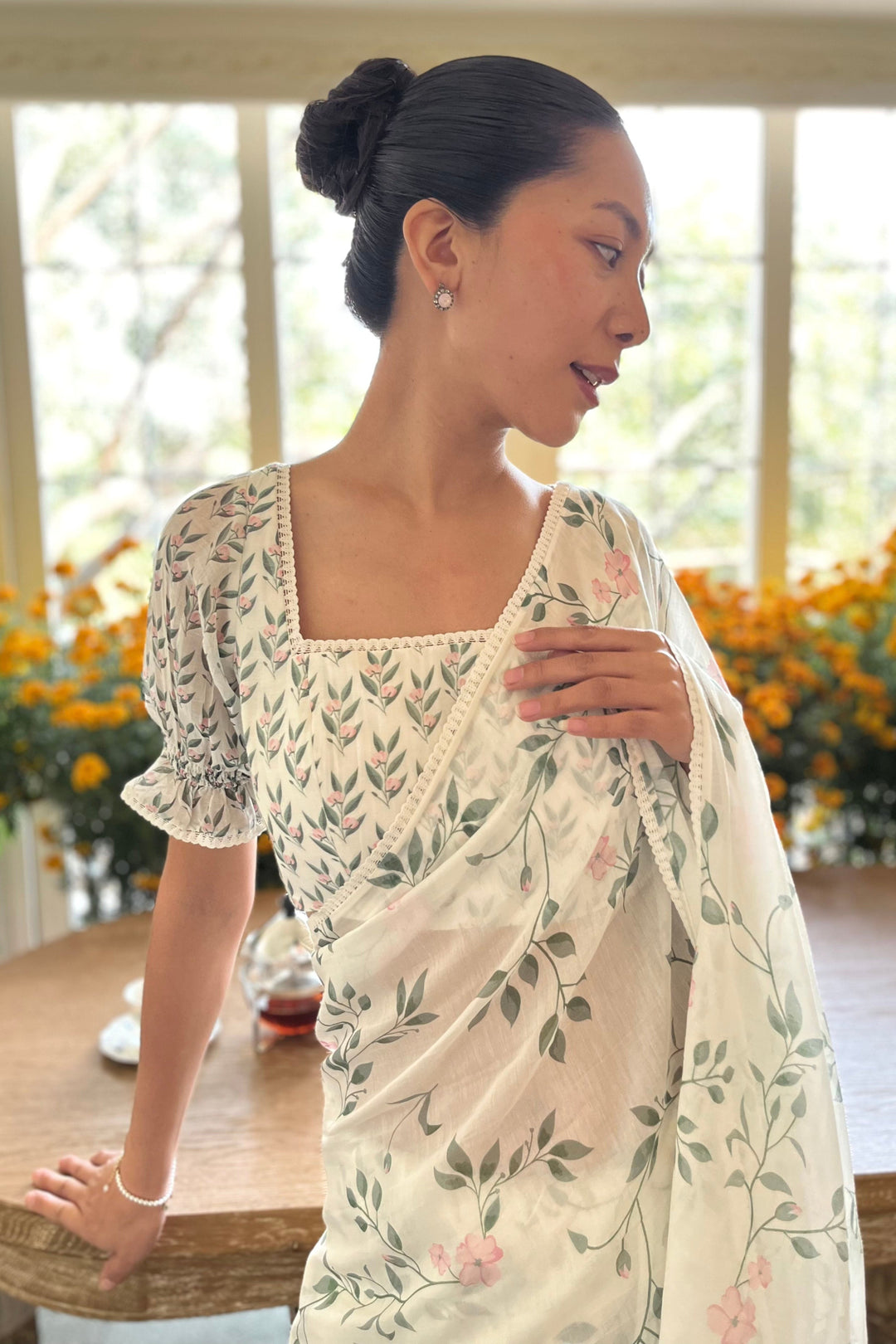 Monsoon Floral Saree (Sale)