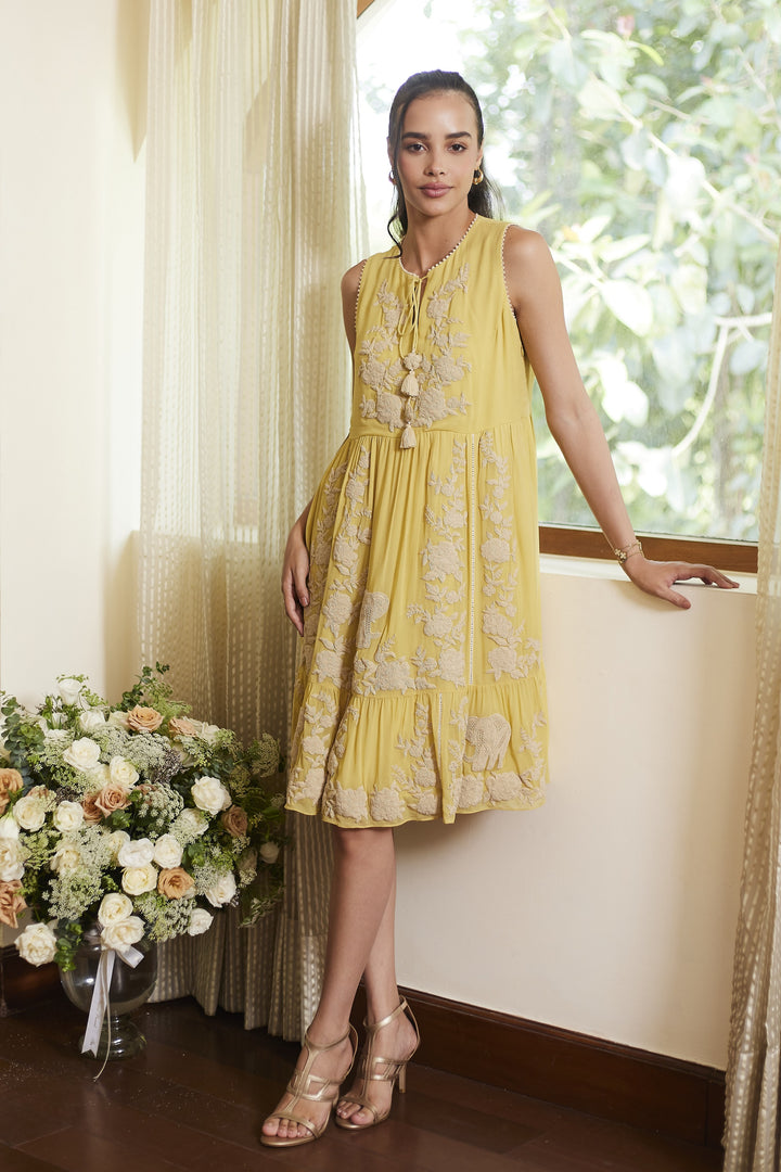 Fall Yellow Elephant Dress