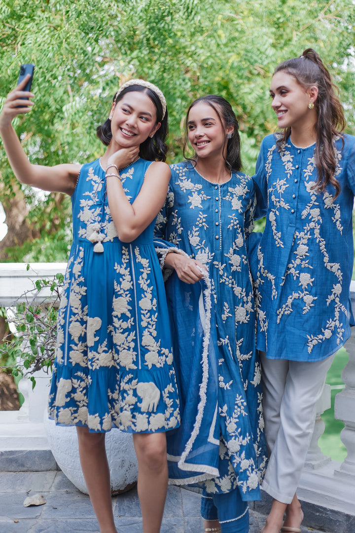 Ambar Blue Muse Kurta Set