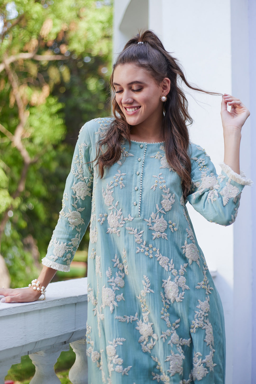 Fall Green Muse Kurta Set