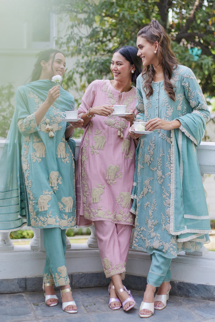 Fall Green Muse Kurta Set