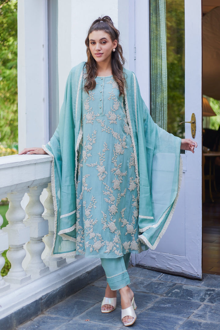 Fall Green Muse Kurta Set