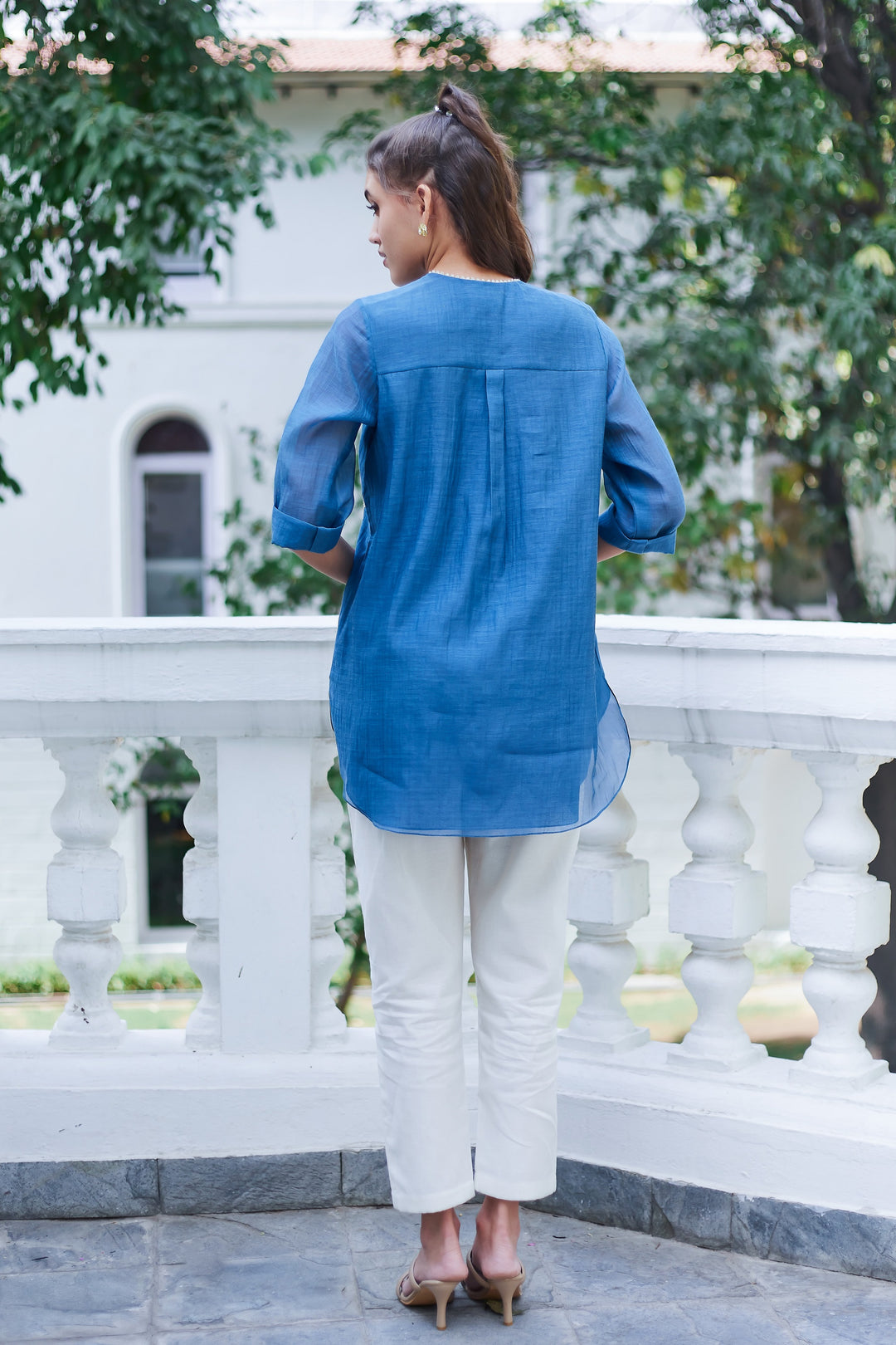 Ambar Blue Reverse Muse Tunic