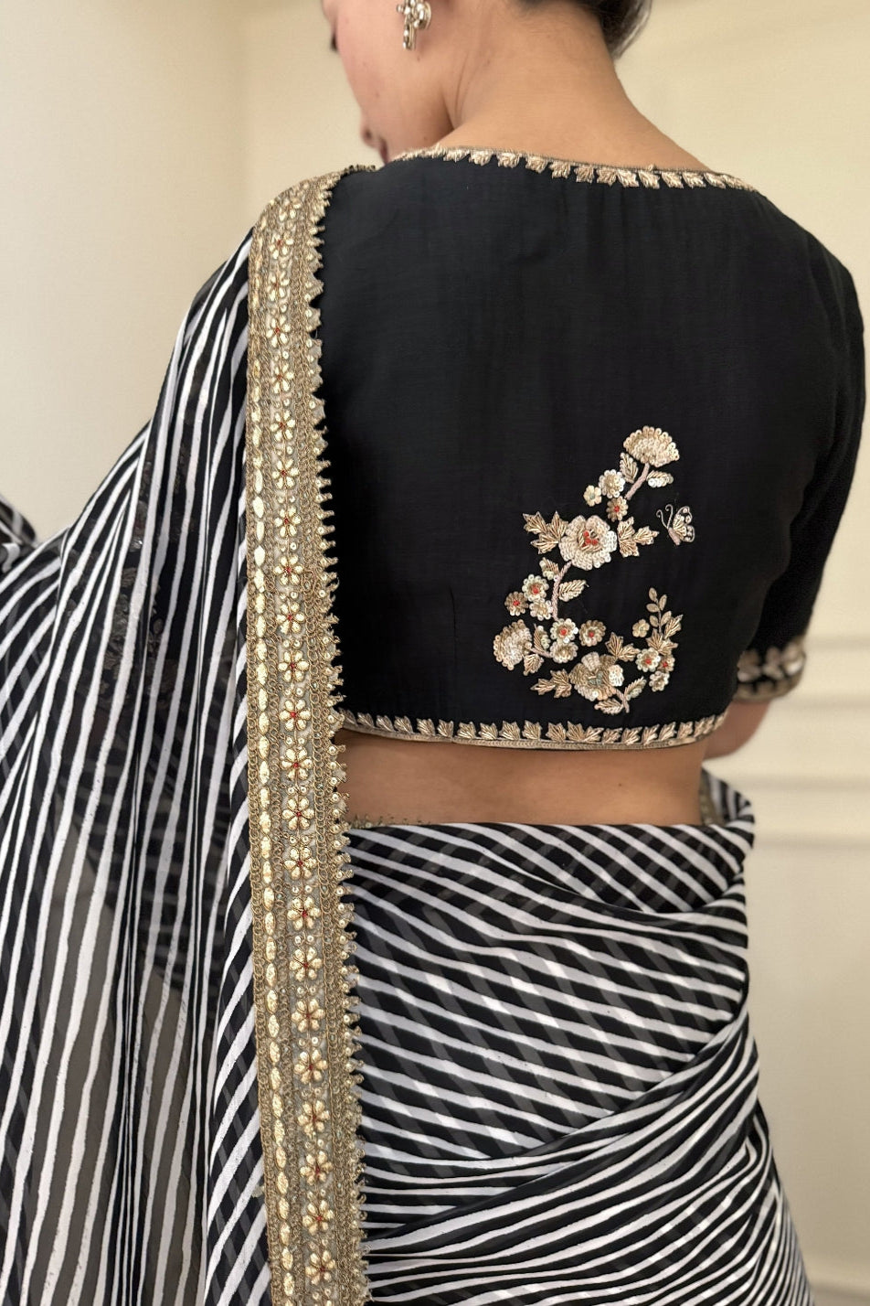 Black Noor E Summer Saree (Ready To Ship)