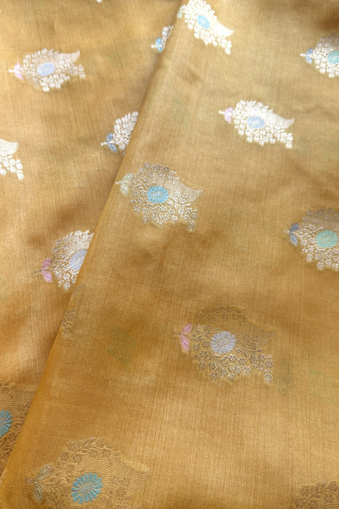 Yellow Mrinal Silk Saree (Ready To Ship)