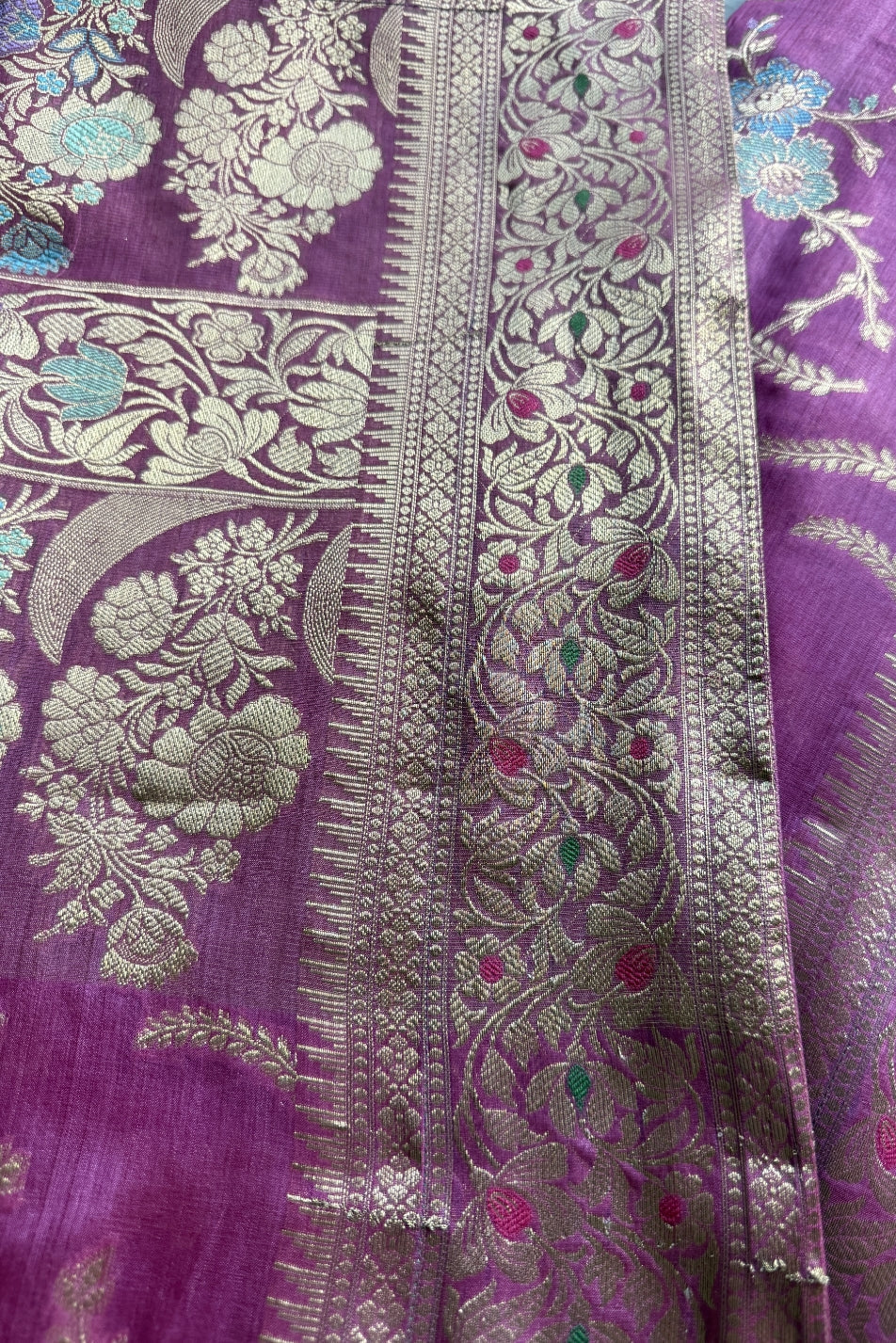 Purple Mrinal Silk Saree (Ready To Ship)