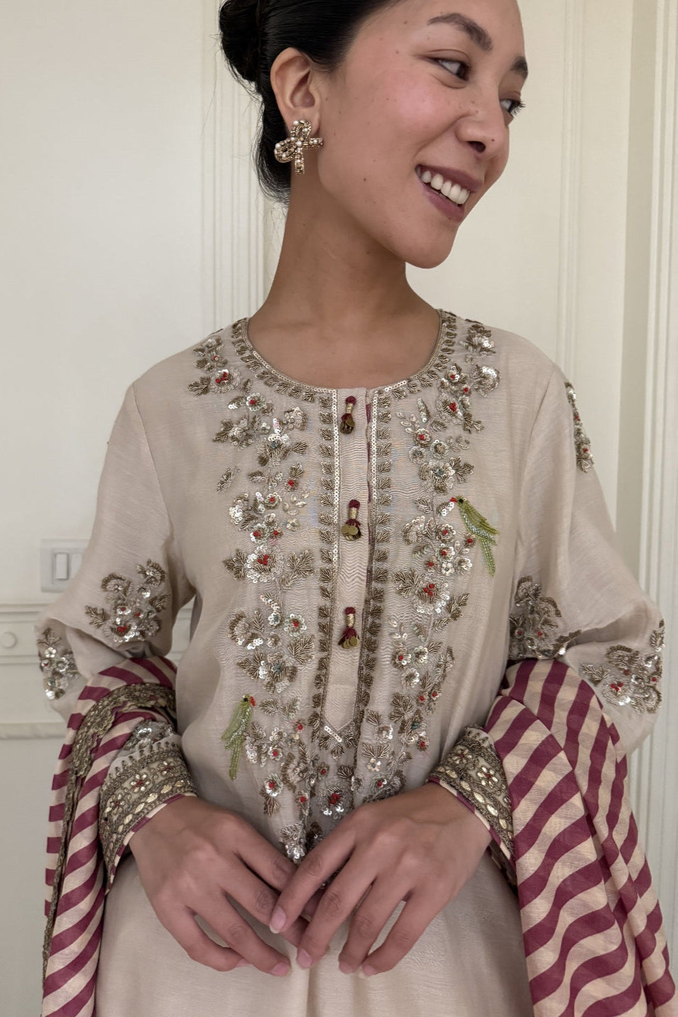 Beige Noor E Summer Kurta Set