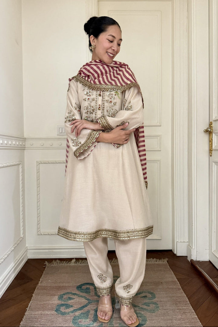 Beige Noor E Summer Kurta Set