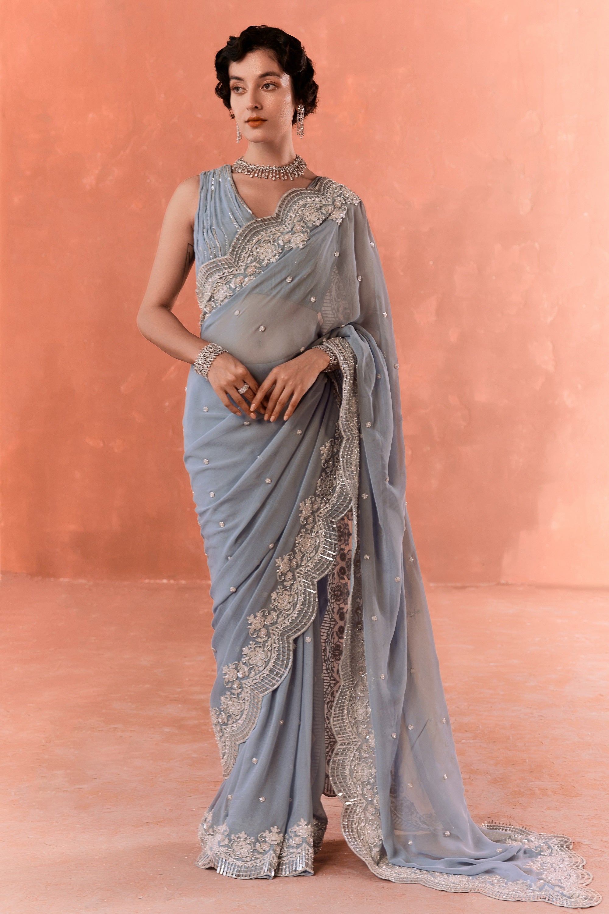 Women's soft silk designer sarees online (Purple) dvz0001593 - Dvanza.com