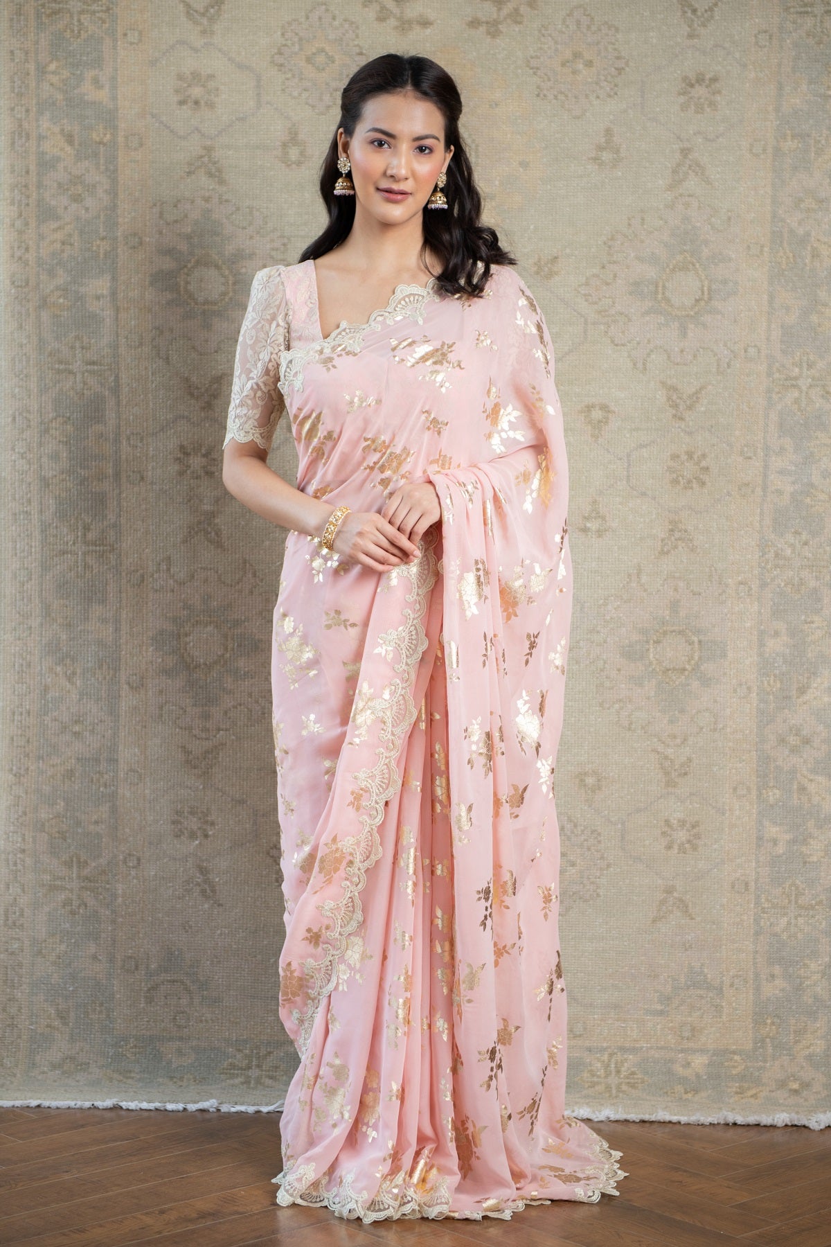 Shop Organza Fabric Saree Poses For Girls Online