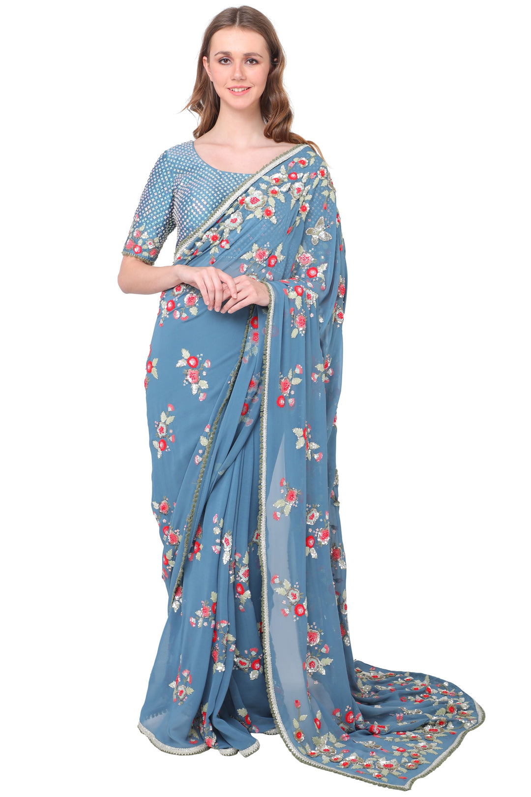 Blue Star Saree