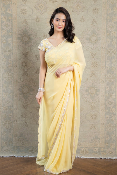 Buy Yellow Sarees for Women by ZEEL CLOTHING Online | Ajio.com